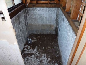 浴室解体後。