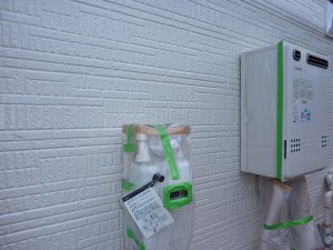 上塗り２回目の外壁。