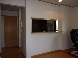 リビングから見ると。