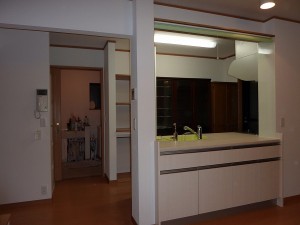 リビングから見ると。