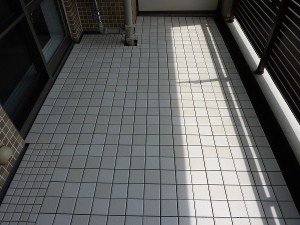 バルコニー左側。