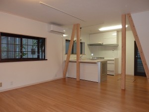 リビングからキッチンを。。。