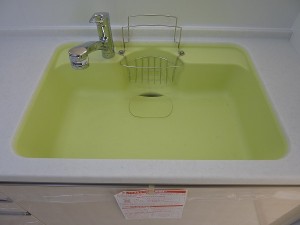綺麗な色の人工大理石シンクに。。。