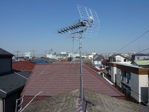 地デジアンテナ取付完了。