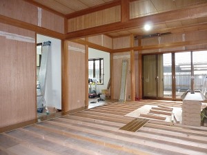和室を洋室へ。