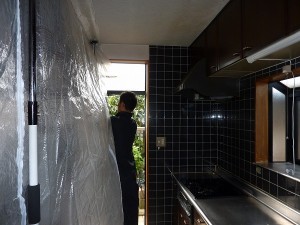 マジキリン施工中。