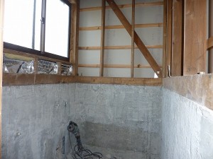 浴室解体後。